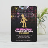 JEDES ALTER - Disco Geburtstagsparty Einladung (Stehend Vorderseite)