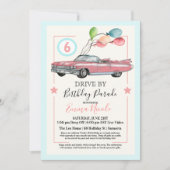 JEDES ALTER - Drive by Virtual Girl Birthday Party Einladung (Vorderseite)