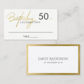 JEDES ALTER EINFACHER ELEGANTER IMITATE GOLD GEBUR VISITENKARTE (Vorne/Hinten)