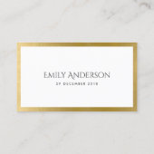 JEDES ALTER EINFACHER ELEGANTER IMITATE GOLD GEBUR VISITENKARTE (Rückseite)