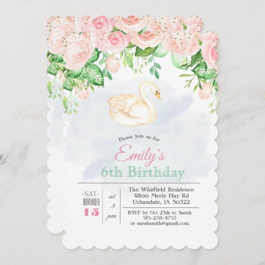 JEDES ALTER - Einladung der Schwanenflora zum Gebu (Vorne/Hinten)