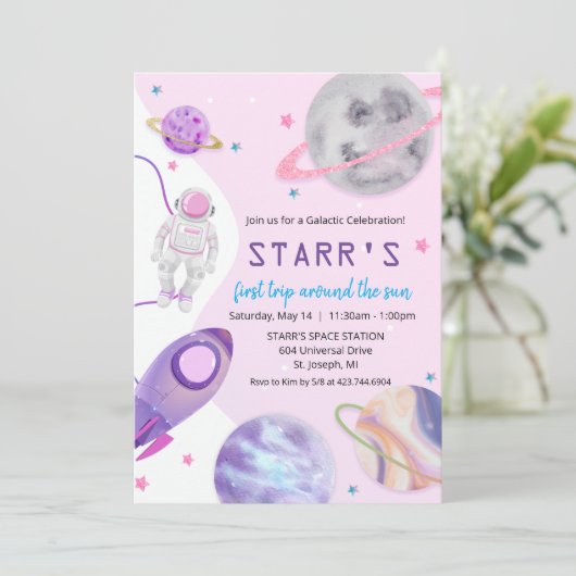 JEDES ALTER - Einladung des Astronauten Girl zum G (Stehend Vorderseite)