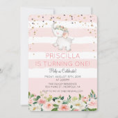 JEDES ALTER - Einladung eines Elefantenmädchens zu (Vorderseite)