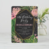 JEDES ALTER - Einladung tropischer Blumen zum Gebu (Stehend Vorderseite)