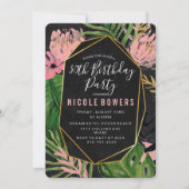 JEDES ALTER - Einladung tropischer Blumen zum Gebu (Vorderseite)