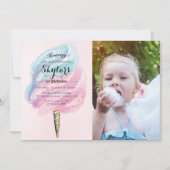 JEDES ALTER - Einladung von Cotton Candy Geburtsta (Vorderseite)