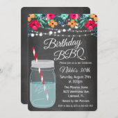 JEDES ALTER - Einladung von GRILLEN Mason Jar zum  (Vorne/Hinten)