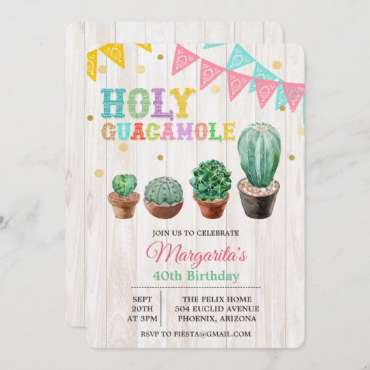 JEDES ALTER - Einladung von Heiligen Guacamole zum (Vorne/Hinten)