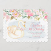 JEDES ALTER - Einladung von Swan Floral zum Geburt (Vorne/Hinten)