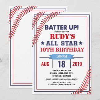 JEDES ALTER - Einladung zum Baseball Geburtstag