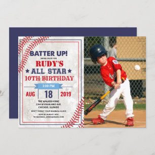 JEDES ALTER - Einladung zum Baseball Geburtstag Fo