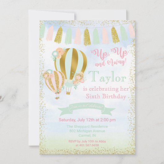 JEDES ALTER - Einladung zum Heißluftballon (Vorderseite)