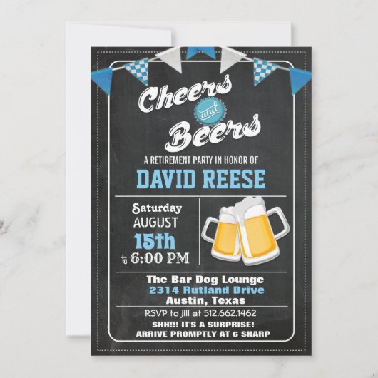 JEDES ALTER - Einladung zum Ruhestand und Bier (Vorderseite)