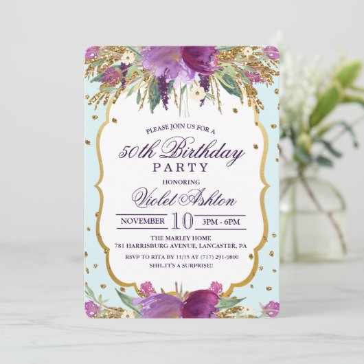 JEDES ALTER - Einladung zur Blumengeburt (Stehend Vorderseite)