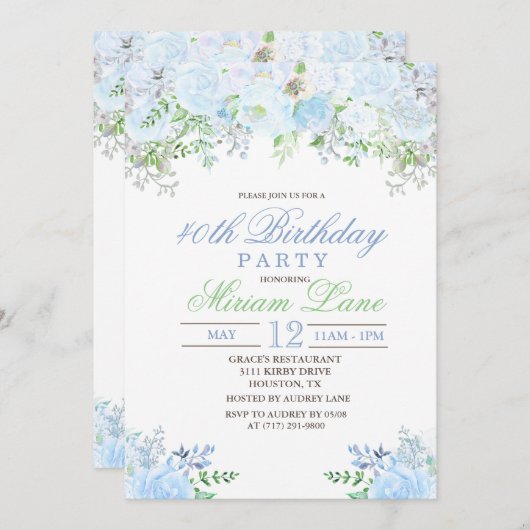 JEDES ALTER - Einladung zur Blumengeburt (Vorne/Hinten)