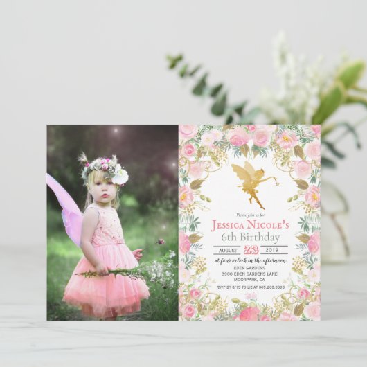 JEDES ALTER - Einladung zur Blumenzucht zum Geburt (Stehend Vorderseite)