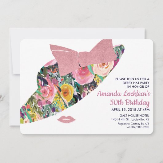 JEDES ALTER - Einladung zur Derby Birthday Party (Vorderseite)