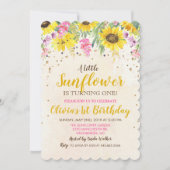 JEDES ALTER - Einladung zur Sonnenblume zum Geburt (Vorderseite)