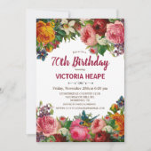 JEDES ALTER - Einladung zur Vintagen Blumengeburt (Vorderseite)