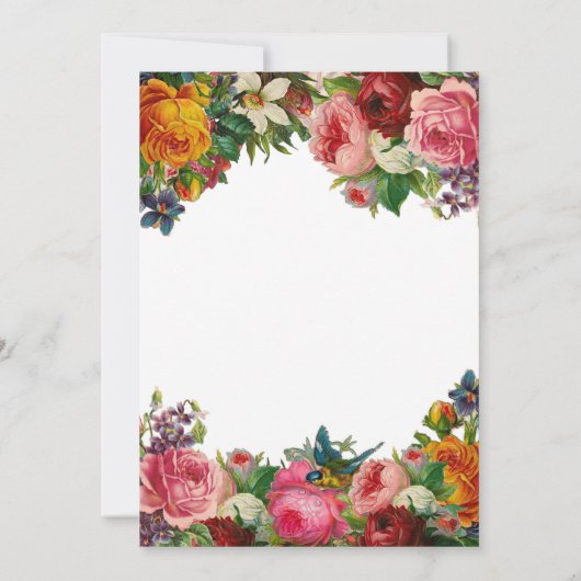 JEDES ALTER - Einladung zur Vintagen Blumengeburt (Rückseite)