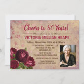 JEDES ALTER - Einladung zur Vintagen Blumengeburt (Vorderseite)