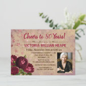 JEDES ALTER - Einladung zur Vintagen Blumengeburt (Stehend Vorderseite)