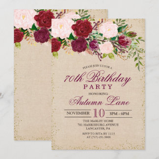 JEDES ALTER - Einladung zur Vintagen Blumengeburt