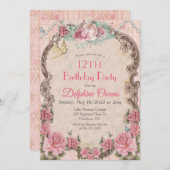 JEDES ALTER - Einladung zur Vintagen Blumengeburt (Vorne/Hinten)