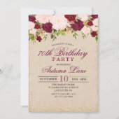 JEDES ALTER - Einladung zur Vintagen Blumengeburt (Vorderseite)