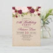 JEDES ALTER - Einladung zur Vintagen Blumengeburt (Stehend Vorderseite)