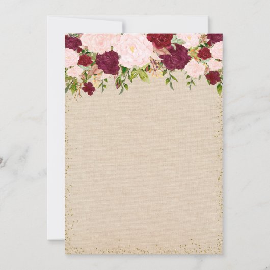 JEDES ALTER - Einladung zur Vintagen Blumengeburt (Rückseite)