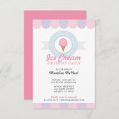 JEDES ALTER Eis BIRTHDAY PARTY Einladung (Vorne/Hinten)