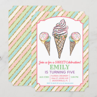 JEDES ALTER - Eiscreme zum Geburtstag Einladung