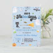 JEDES ALTER fa-boo-lous Halloween Boo-Day einladen Einladung (Stehend Vorderseite)