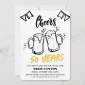 JEDES ALTER - Feiern und Biere Einladung zum Gebur (Vorderseite)