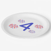 Jedes Alter Feuerwerk Geburtstag Pappteller (Schrägansicht)