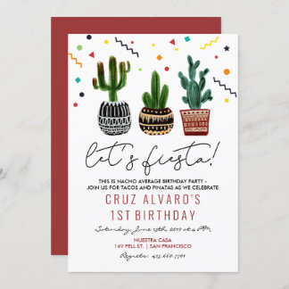 JEDES ALTER - Fiesta Cactus Birthday Einladung