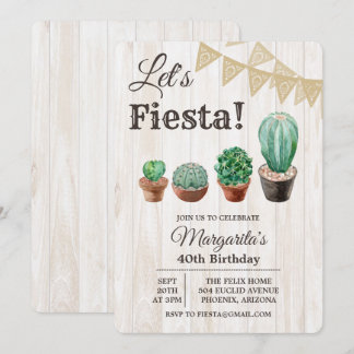 JEDES ALTER - Fiesta Cactus Birthday Einladung