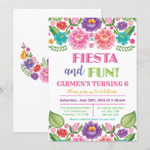 JEDES ALTER - Fiesta Floral zum Geburtstag Einladu Einladung