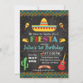 JEDES ALTER - Fiesta Mexican Birthday Chalk Einlad Einladung (Vorderseite)