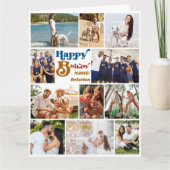 Jedes Alter Foto Collage 12 Picture Big Birthday C Karte (Vorderseite)