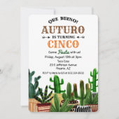 JEDES ALTER - Geburtstag Fiesta Kaktus Einladung (Vorderseite)