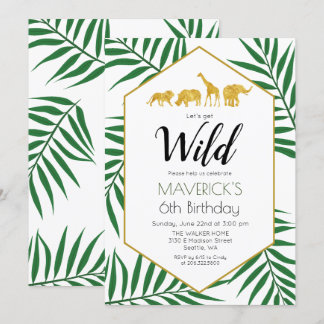 JEDES ALTER - Geburtstag Jungle Safari Einladung