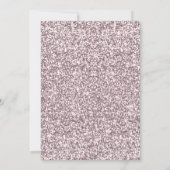 Jedes Alter Geburtstag Rosa Glitzer Blau Rose Einladung (Rückseite)