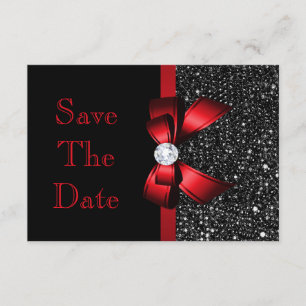 Jedes Alter Geburtstag Save the Date schwarz und r
