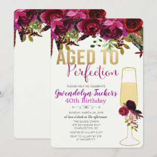 JEDES ALTER - Geburtstagseinladung 'Aged to Perfec Einladung