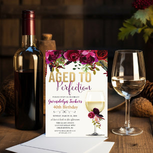 JEDES ALTER - Geburtstagseinladung 'Aged to Perfec Einladung