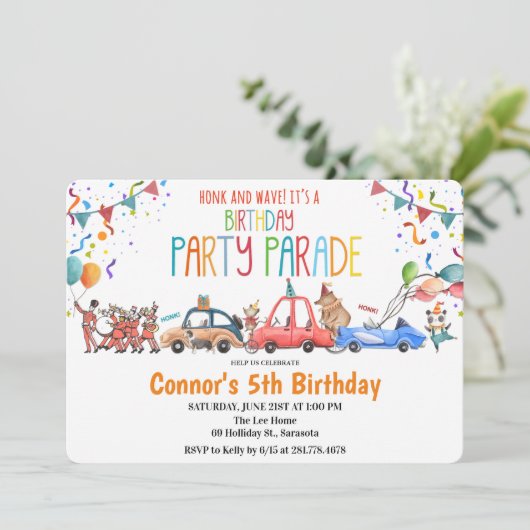 JEDES ALTER - Geburtstagsparty Einladung (Stehend Vorderseite)