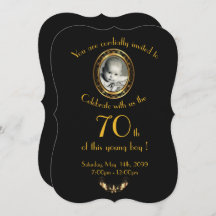 Jedes Alter, Geburtstagsparty Einladung Mann, Foto