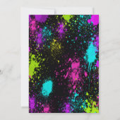 JEDES ALTER - Glow Party Einladung zum Geburtstag (Rückseite)